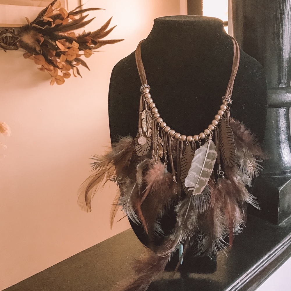 Bohemian Feathered Necklace